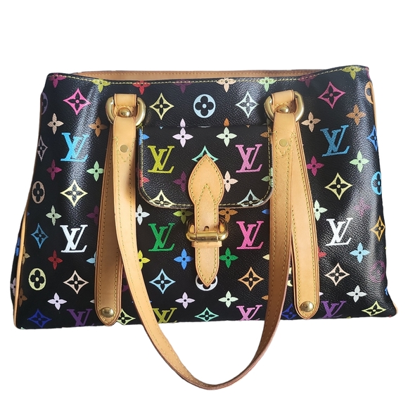 🔥SOLD🔥LOUIS🌻VUITTON Aurelia MURAKAMI Black Multicolored Bag 💞RARE💞 - Picture 6 of 17